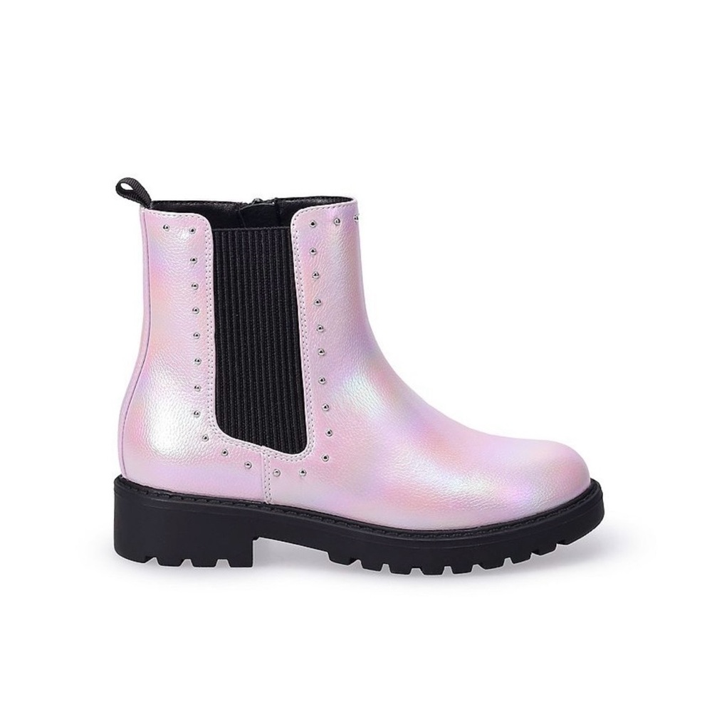 🌸 Sonoma Girls Dazzle Pink Iridescent Chelsea Boots Size 5 NWT